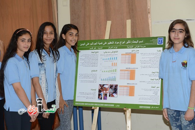   كفرقاسم : مدارس كفرقاسم تتالق في المعرض الاول من نوعه للابحاث العلمية للصفوف السادسة 